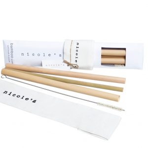 straw bamboo set